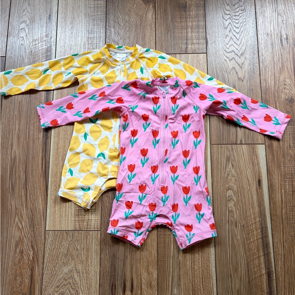 Hanna Andersson 2T rashguard swimsuits (lot of 2)